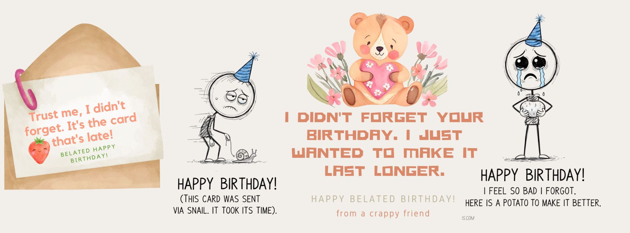 Oops, You Forgot! The Best Funny Belated Birthday Cards to Save the Day